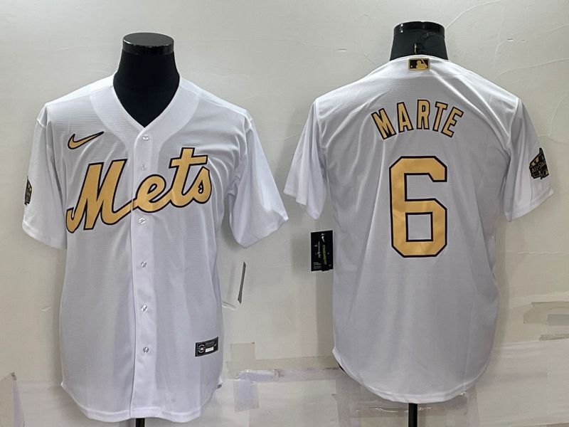 Men New York Mets #6 Marte White 2022 All Star Game Nike MLB Jerseys